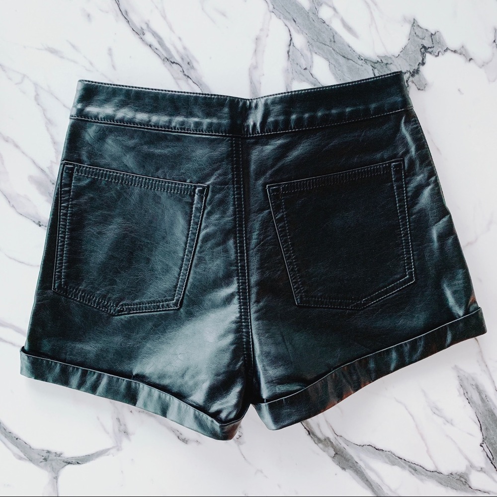 H&M Black Leather Shorts